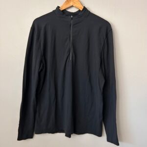 Lululemon Athletica Metal Vent Tech Mens XL Black 1/2 Zip 2.0 Black Pullover